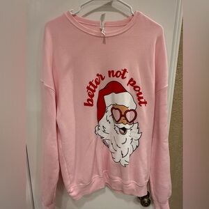 Shop Talulah brand Bella Canvas Soft Pink Fleece Crewneck Sweatshirt